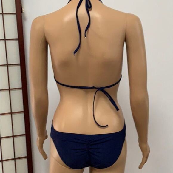 SWIMSUIT ONE PIECE BLUE &‎ WHITE SIZE S - Picture 2 of 4